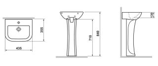 Детская раковина Laguraty 3210F на пьедестале белый